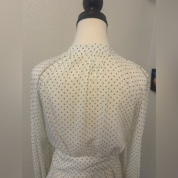 Maeve Polka Dot by Anthropologie  Tie Waist Blouse Size :12 - Picture 5 of 6